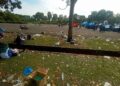 Demo Buruh Kota Batam Memberikan Sampah Berserakan di Temenggung Abdul Jamal