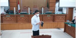 Ferdy Sambo hadir di PN Jaksel. (Foto: Wilda/detik.com)