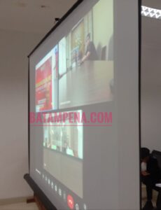 Terdakwa Kusno hadir dalam persidangan yang dilaksanakan secara virtual pada hari Kamis (16 Februari 2023).  Sumber Foto: JP – BATAMPENA.COM