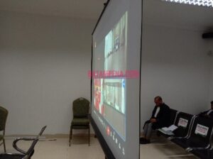 Terdakwa Mahyadi hadir dalam persidangan yang dilaksanakan secara virtual. Foto: JP - BATAMPENA.COM Terdakwa Mahyadi hadir dalam persidangan yang dilaksanakan secara virtual. Foto: JP - BATAMPENA.COM