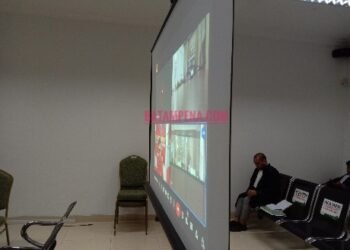 Terdakwa Mahyadi hadir dalam persidangan yang dilaksanakan secara virtual. Foto: JP - BATAMPENA.COM