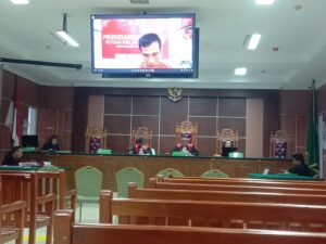 Sidang pembacaan vonis terhadap terdakwa Welly Irawan. (Sumber foto: JP – Batampena.com)