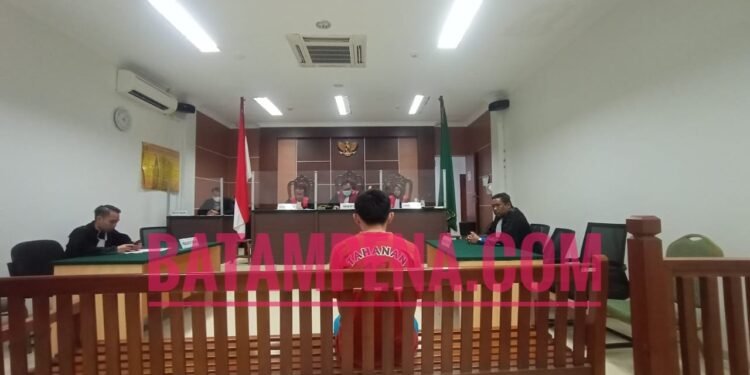 Persidangan terhadap terdakwa Muhammad David bin Erwin. Sumber foto: JP - Batampena.com