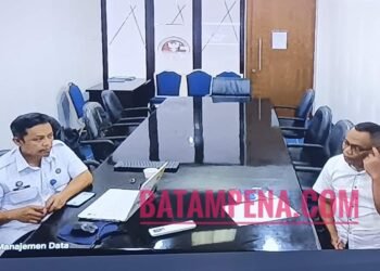 Kombespol Agus Fajar Sutrisno hadir sidang di PN Batam secara online dari Balai Besar Rehabilitasi Lido, Bogor. Sumber foto: JP - Batampena.com