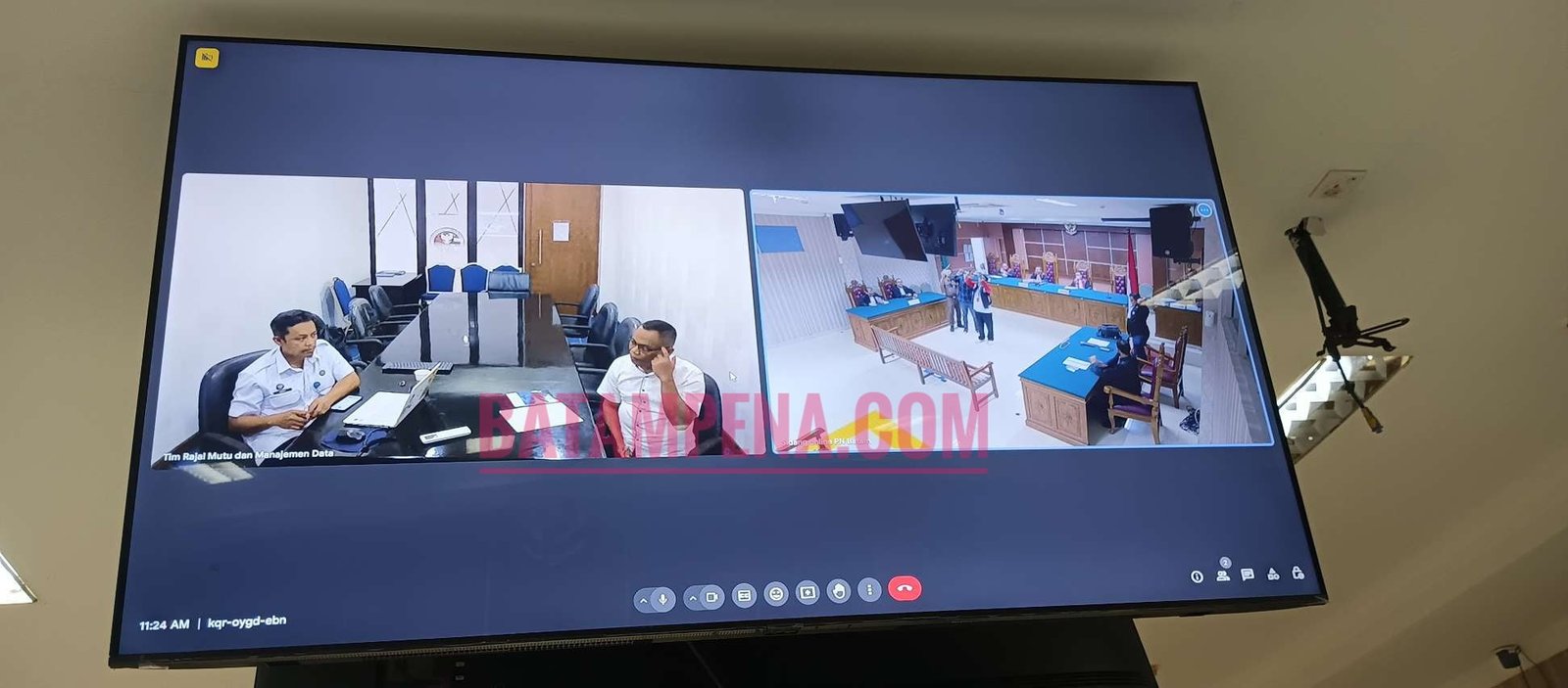 Suasana sidang pembacaan tuntutan dalam perkara narkoba yang menjerat mantan Kabid TIK Polda Kepri, Kombespol Agus Fajar Sutrisno.Sumber foto: JP - BATAMPENA.COM