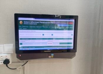 Foto SIPP PN Batam yang bisa diakses menggunakan perangkat elektronik yang ada di dalam gedung PN Batam. Foto diambil pada 06 Januari 2025 silam. (Sumber foto: JP - BatamPena.com)