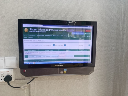 Foto SIPP PN Batam yang bisa diakses menggunakan perangkat elektronik yang ada di dalam gedung PN Batam. Foto diambil pada 06 Januari 2025 silam. (Sumber foto: JP - BatamPena.com)