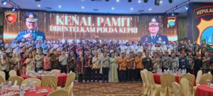 Acara pisah sambut Dirintelkam Polda Kepri di lantai 4 Pasifik Palace Hotel. (Sumber foto: ist)