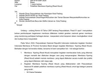 Dinas Perpustakaan Manggarai Timur Gelar Pelatihan Membaca Nyaring