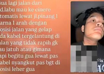 Kecelakaan Malam: Pengendara Motor Tersangkut Kabel di Pondok Labu
