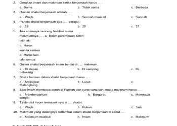 Sholat Idul Fitri Tepat Kapan? Soal Fikih Kelas 4 SD Semester 2