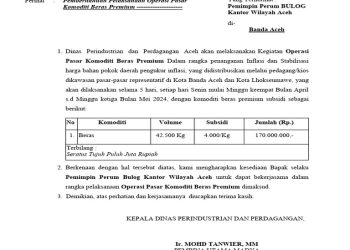 Operasi Pasar Aceh: Lima Daerah Dibidik