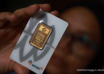 Emas Antam Anjlok Rp13.000, Sentuh Rp3,1 Juta/Gram