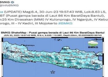 BMKG: 1241 Gempa Susulan Terjadi Hingga 7 April 2026, Guncang Sulut dengan Magnitudo 7,6