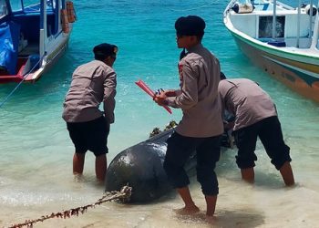 Benda Mirip Torpedo Ditemukan Nelayan di Laut Gili Trawangan, Polisi Periksa