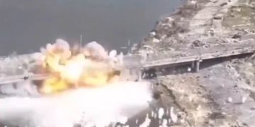 Ukrainian Forces Use British Drones to Blow Up Russian Bridge in Historic Strike
