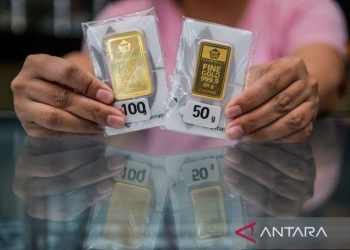 Harga emas Antam turun, cek update hari ini Senin April 2026 di Palembang
