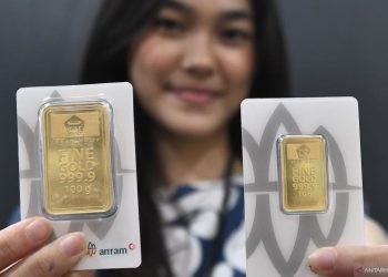 Harga Emas Antam Hari Ini Naik Rp5.000 per Gram