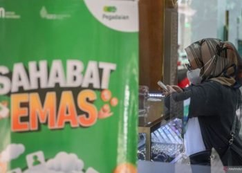 Harga emas Antam turun Rp44.000, jadi Rp2.840.000 per gram April 2026