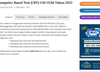 UGM buka jalur mandiri 2026, cek syarat dan cara daftar