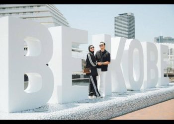 10 Foto Pernikahan Ikbal Fauzi di Pelabuhan Kobe, Jepang!