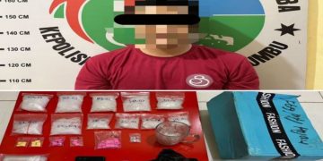 240 Gram Sabu dan 875 Butir Ekstasi Disembunyikan di Tanah Timbun Kampung Dalam Pekanbaru