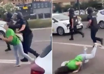 Cop Shoves Protester: Caught on Camera
