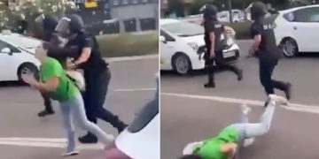 Cop Shoves Protester: Caught on Camera