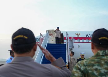 Presiden Prabowo Subianto bertolak menuju Provinsi Gorontalo dalam rangka kunjungan kerja pada Rabu, 24 Juni 2026.