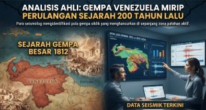 Analisis ahli: Gempa Venezuela mirip perulangan sejarah 1812, membandingkan ilustrasi sejarah dan data seismik terkini