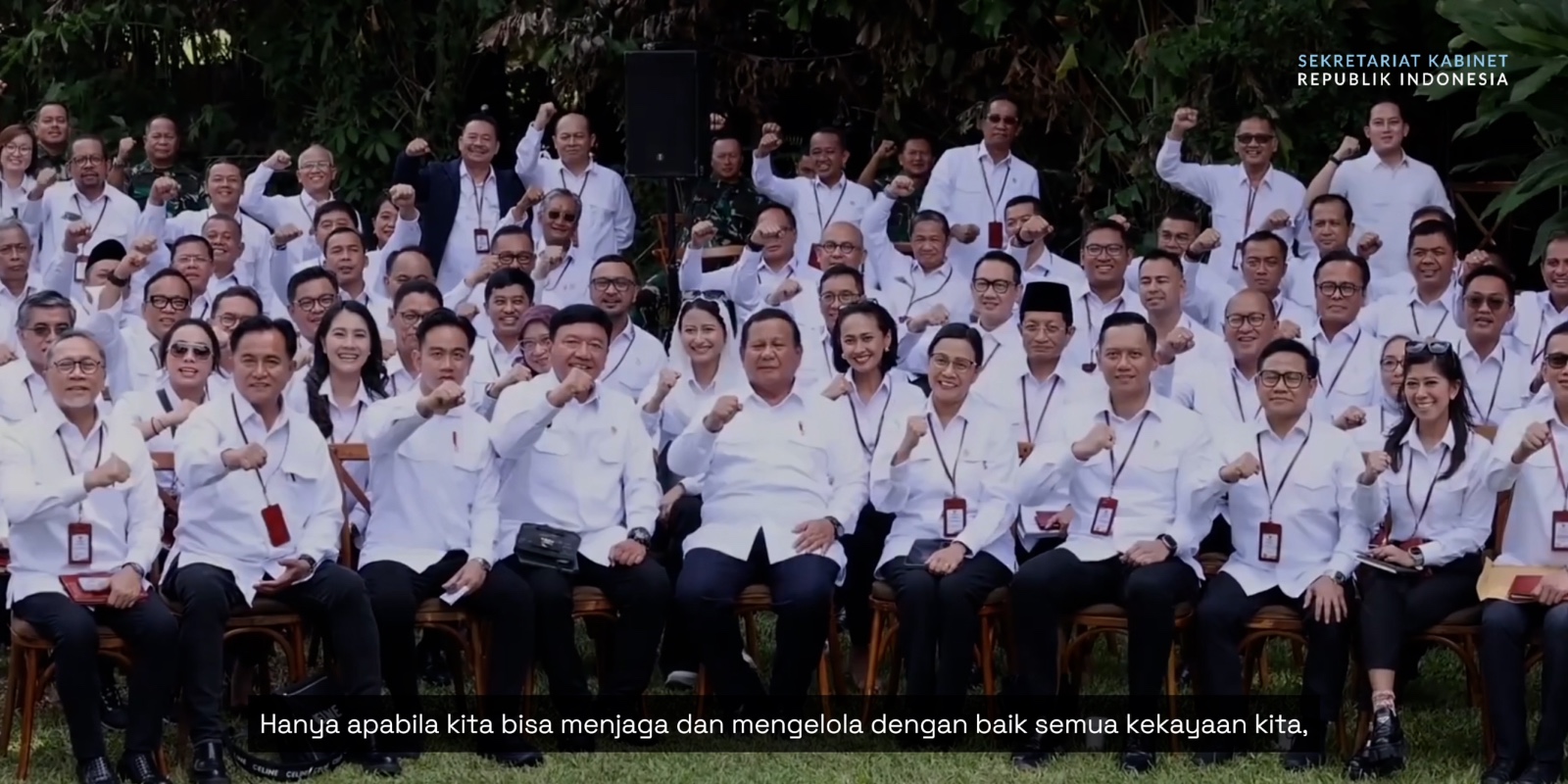 Salah satu cuplikan pada video capaian nyata kinerja Presiden Prabowo Subianto dan Wakil Presiden Gibran Rakabuming.